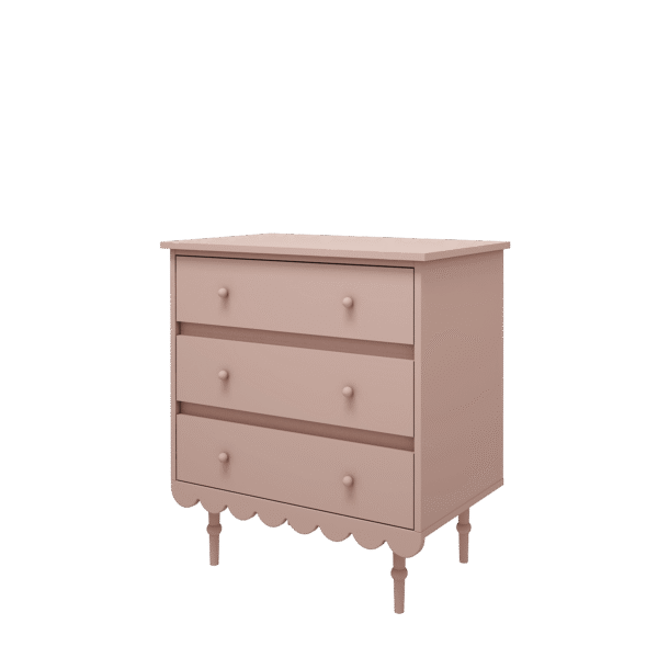 Babushka kummut kolme sahtliga roosa