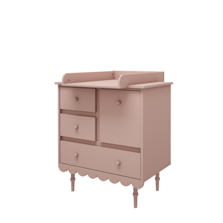 Babushka roosa mähkimislaud kummutile